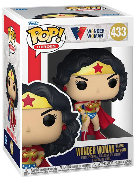 Funko POP #433 DC Wonder Woman 80th Anniversary Woman Classic with Cape Figure.